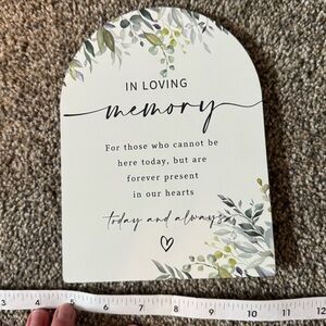 Wedding Memorial Offrenda Sign